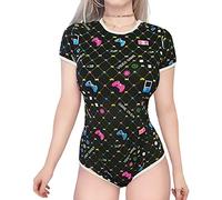 LittleForBig Tutina per Pannolini per Bebè per Adulti (ABDL) Snap Crotch Pagliaccetto Pigiama - Bebè Gamer Tutina S
