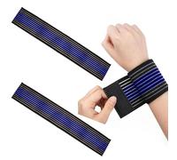 Littlegaofeithing 1 paio di fasce di ginocchio per ginnastica, 90 cm, ginocchiere elastiche, per ginnastica, peso di sollevamento, forma fisica (nero blu)