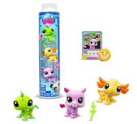 Littlest Pet Shop Bandai Pet Trio Tube Wild Vibes | Ogni tubo per animali domestici contiene 3 mini giocattoli LPS per animali domestici, 1 accessorio, 1 carta da collezione e 1 codice virtuale,