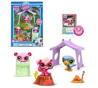 Littlest Pet Shop - Pack Set Campeggio 3 animali e accessori - Panda Tucano Scoiattolo - Confezione Giocattolo Mini Figure Animali Carini - Giocattolo per Bambini dai 4 Anni in su - BF00574