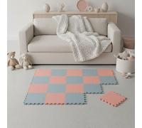 LittleTom 18 Pezzi Tappeto Gioco per Bambini in Piastrelle EVA 30x30 cm - Pavimento Morbido e Antiscivolo per Neonati - Superficie Puzzle Protettiva Ideale per la Cameretta dei Bimbi e Gioco a Terra
