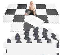 LittleTom 18 Pezzi Tappeto Gioco per Bambini in Piastrelle EVA 30x30 - Pavimento Morbido e Antiscivolo per Neonati - Superficie Puzzle Protettiva Ideale per la Cameretta dei Bimbi e Gioco a Terra
