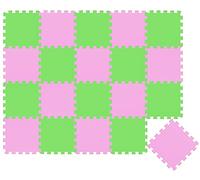 LittleTom 18 Pezzi Tappeto Gioco per Bambini in Piastrelle EVA 30x30 - Pavimento Morbido e Antiscivolo per Neonati - Superficie Puzzle Protettiva Ideale per la Cameretta dei Bimbi e Gioco a Terra