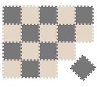 LittleTom 18 Pezzi Tappeto Gioco per Bambini in Piastrelle EVA 30x30 - Pavimento Morbido e Antiscivolo per Neonati - Superficie Puzzle Protettiva Ideale per la Cameretta dei Bimbi e Gioco a Terra
