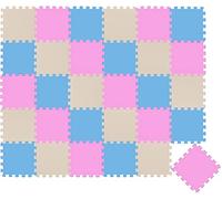 LittleTom 27 Pezzi Tappetino Puzzle per Bambini - 30x30 Tappeto Neonato Tatami da Gioco Schiuma EVA
