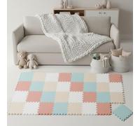 LittleTom 36 Pezzi Tappeto Gioco per Bambini in Piastrelle EVA 30x30 cm - Pavimento Morbido e Antiscivolo per Neonati - Superficie Puzzle Protettiva Ideale per la Cameretta dei Bimbi e Gioco a Terra