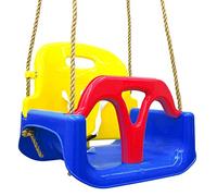 LittleTom 3in1 Altalena da Giardino 40x43x33cm Bambini Sedile 6-72 Mesi Rosso-Blu