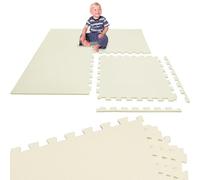 LittleTom 4 Pezzi Tappeto Gioco per Bambini in Piastrelle EVA 50x50 cm - Pavimento Morbido e Antiscivolo per Bimbi - Superficie Puzzle Protettiva Ideale per la Cameretta dei Piccoli e Gioco a Terra