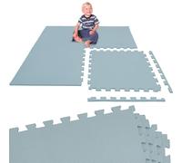 LittleTom 4 Pezzi Tappeto Gioco per Bambini in Piastrelle EVA 50x50 cm - Pavimento Morbido e Antiscivolo per Bimbi - Superficie Puzzle Protettiva Ideale per la Cameretta dei Piccoli e Gioco a Terra