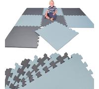 LittleTom 8 Pezzi Tappeto Gioco per Bambini in Piastrelle EVA 50x50 cm - Pavimento Morbido e Antiscivolo per Bimbi - Superficie Puzzle Protettiva Ideale per la Cameretta dei Piccoli e Gioco a Terra