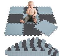 LittleTom 9 Pezzi Tappeto Gioco per Bambini in Piastrelle EVA 30x30 cm - Pavimento Morbido e Antiscivolo per Neonati - Superficie Puzzle Protettiva Ideale per la Cameretta dei Bimbi e Gioco a Terra