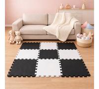 LittleTom 9 Pezzi Tappeto Gioco per Bambini in Piastrelle EVA 30x30 cm - Pavimento Morbido e Antiscivolo per Neonati - Superficie Puzzle Protettiva Ideale per la Cameretta dei Bimbi e Gioco a Terra