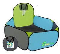 LittleTom Piscina di Palline 120x100 - Senza Palle - Pool con Canestro per Giocare a Basketball Blu