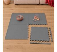 LittleTom Tappeto Gioco Puzzle Bambini 4 Pezzi - Tatami Spessore 1 cm | Tappetino da Gattonamento per Bimbi, Schiuma EVA, Testato TÜV SÜD, Senza BPA, 100x100 cm, Piastrelle 50x50 cm con Bordi