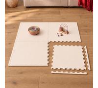 LittleTom Tappeto Gioco Puzzle Bambini Modulare 4 Pezzi - Spessore 1 cm | Tappetino da Gattonamento per Bimbi, Gommapiuma EVA, Testato TÜV SÜD, Senza BPA, 100x100 cm, Piastrelle 50x50 cm con Bordi