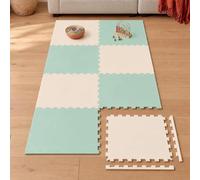 LittleTom Tappeto Puzzle Gattonamento e Primi Passi 8 Pezzi - Spessore 1 cm | Tappetino Gioco per Bambini, Tatami in Schiuma EVA, Testato TÜV SÜD, Senza BPA, 200x100 cm, Piastrelle 50x50 cm con Bordi