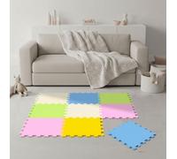 LittleTom Tappeto Puzzle per Bambini Morbido Tappetino Gioco Neonati Pastello