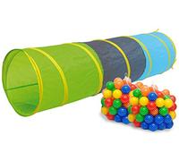 LittleTom Tenda a Tunnel 180x46cm Giocattolo per Bambini Piccoli con 200 Palline