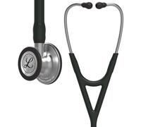 3M Littmann Stetoscopio diagnostico Cardiology IV, testina con finitura standard, tubo auricolare nero, connettore e archetto inossidabili, 69 cm, 6152