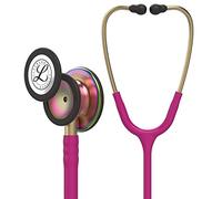 Littmann Classic III Stetoscopio Professionale, 5806, Tubo Lampone | Testina in acciaio inox Arcobaleno, raccordo e archetto in ottone. Per medici, infermieri e studenti di medicina