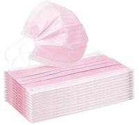 LITTONE® Mascherine per Viso, 100 PCS Rosa Maschera Monouso con Orecchio Maschere Civili Traspiranti e Confortevoli 3 Strati Anti-polvere -100 Pezzi/Confezione KP002-100PCS