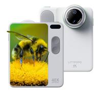 LiTTPOPO MicroCam-X1 Fotocamera Digitale, Sensore CMOS 12MP, Microscopio 400X, Video 4K, Autofocus, LCD da 3,5 pollici, Fotocamera compatta per bambini per l'apprendimento STEM | Point & Shoot