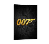 LITTPU 007 Poster artistico da parete con film iconico, design vintage dorato, per la decorazione della casa, estetica moderna ed elegante, decorazione per la stanza, regalo per gli amanti del cinema