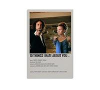 LITTPU 10 Things I Hate About You, poster con stampa commedia romantica del film vintage 1999, decorazione da parete Heath Ledger, Julia Stiles, opera d'arte per la casa e la cucina, idea regalo, 50,8