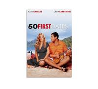 LITTPU 50 First Dates Poster Stampa artistica commedia romantica decorazione da parete Adam Sandler Drew Barrymore opera d'arte scena spiaggia decorazione per la casa regalo per gli amanti del cinema