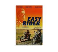 LITTPU Easy Rider Poster Art Vintage Stampa Moto Film Classico Decorazione da Parete Film Retrò Opera D'arte Biker Cultura Decorazione per la Casa 1960 Cinema da Collezione Regalo 40,6 x 61 cm Senza