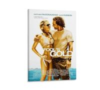LITTPU Fools Gold - Poster del film commedia romantica con stampa nautica da parete a tema spiaggia, opera d'arte Matthew McConaughey Kate Hudson, regalo per gli amanti del cinema, decorazione per la