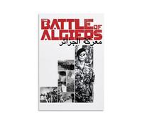 LITTPU Poster artistico della Battaglia di Algeri stampa vintage del film decorazione da parete per home cinematic storia fotografia in bianco e nero fotografia regalo per amanti del cinema retrò arte