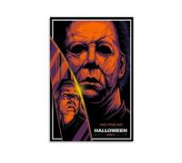 LITTPU Poster artistico di Halloween con stampa di Michael Myers del film horror, decorazione da parete con faccia il tuo destino, decorazione per la casa, estetica per la stanza spettrale, stile