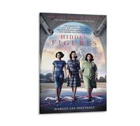 LITTPU Poster con figure nascoste, stampa artistica da parete motivazionale con donne nere matematici della NASA Space Race Movie Art Motivational Home Decor idea regalo per lei 61 x 91,4 cm