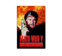LITTPU Poster con scritta "Death Wish V" The Face of Death, decorazione da parete vintage cinematografica, decorazione per la casa, articolo da collezione per gli appassionati di film, 20,3 x 30,5 cm