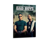 LITTPU Poster con stampa del film Bad Boys in stile retrò, decorazione da parete urbana per casa e ufficio, regalo unico per gli amanti del cinema, stampa in stile vintage, 20,3 x 30,5 cm, con cornice
