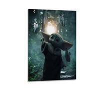 LITTPU Stampa artistica da parete con simpatica creatura con farfalle, decorazione artistica da parete per la casa, scena della foresta incantata, opera d'arte stravagante per la camera dei bambini