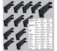 Littversions 12 piastre di riempimento universali da 3/4" con etichette identificative per Eaton Cutler Hammer CHFPP Square Schneider D QO-FP BF075SQD 3/4" x 2,5" Blank Flush Cover Breaker Inqoin GE