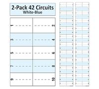 Littversions Confezione da 2 42 circuiti blu di ricambio per interruttori elettrici Square D Schnider Homeline, etichette adesive per directory in vinile LSDL