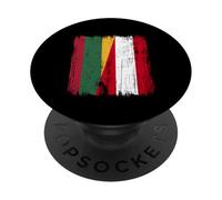 Lituania Austria Mezza bandiera Lituana Patrimonio Austriaco PopSockets PopGrip Adesivo