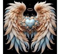 Lituor Ali di piume Diamond Painting Kit Completo,5D Quadrato Diamond Painting Fai-da-te Adulti Angelo Pittura Diamante Strass Ricamo a Punto Croce Painting per Casa Decorazioni 105x105 cm