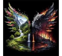 Lituor Diamond Painting Ali di fantasia,5D Square 45x45 cm Diamond Painting Kit Completo per Adulti,DIY Strass Ali di fantasia Diamond Painting Ricamo a Punto Croce Arts Craft per Pareti Decorazione