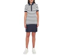 Liu Jo abito corto stile polo a righe panna blu