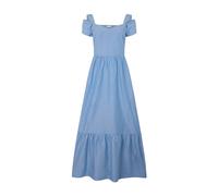 Liu Jo, ,Dresses ,Donna ,Blu ,M Abito Lungo Maxi con Volant e Fiocco