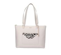 LIU JO Ampia borsa shopping, versatile e pratica con chiusura zip. Presenta tasche interne di cui una con zip, pochettina rimovibile zebrata con catena color oro sul fronte, portachiavi amovibili, ma