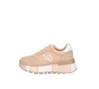 LIUJO BA4005 Amazing Papaya Sneakers Sportive per Donna in Nabuk e Tessuto Rosa con Zeppa Alta (Taglia 40)