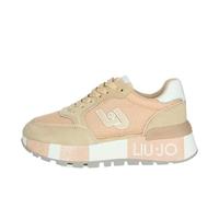 LIUJO BA4005 Amazing Papaya Sneakers Sportive per Donna in Nabuk e Tessuto Rosa con Zeppa Alta (Taglia 37)