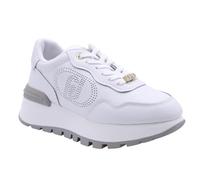 LIU JO BA5043 Amazing White Sneakers Moda per Donna in Pelle Bianca Zeppa Alta (Taglia 39)