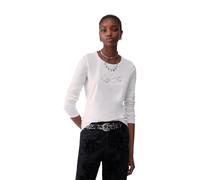 Liu Jo Basic T-Shirt TF6245 JS003 T-Shirt Maniche Lunghe, Bianco