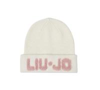 LIU JO Berretto donna Beanie logo jacquard in lana bianco C25LJ17 2F4053 M0300 TAGLIA UNICA